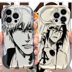 Anime Bleach Wave Case for iPhone 16 15 14 Pro Max 13 12 Mini 11 XS X XR 8 7 Plus SE 2022 2020 Soft Shockproof Back Cover Funda