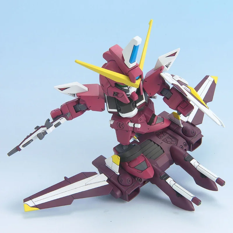 Bandai-figura de acción de Gundam para niños, Kit de modelos de Anime, Sd, Bb, 268, Zgmf-X09a, colección de la justicia, Gunpla