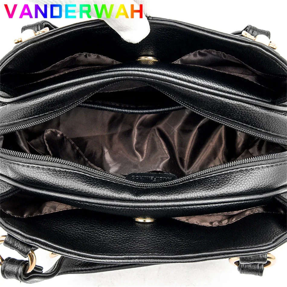 3-warstwowe torebki damskie marki Pu Leather Luxury Messenger Sac Designer Super jakość Torba na ramię Crossbody Shopper dla kobiet