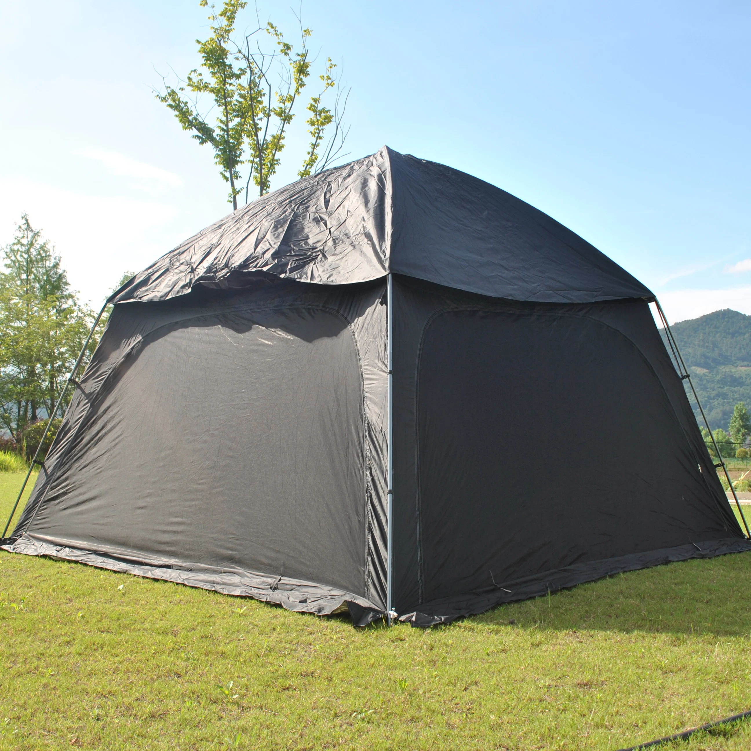 

Family Haven 6-8 Person Tent: Spacious with Rainfly, Mesh Doors, and Silver Coating, Shielded with 16mm Aluminum Poles, Sturdy