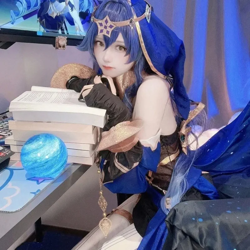 Manles layla COSPLAY genshin impact costume genshin layla ชุดฮาโลวีนเกมผู้หญิง