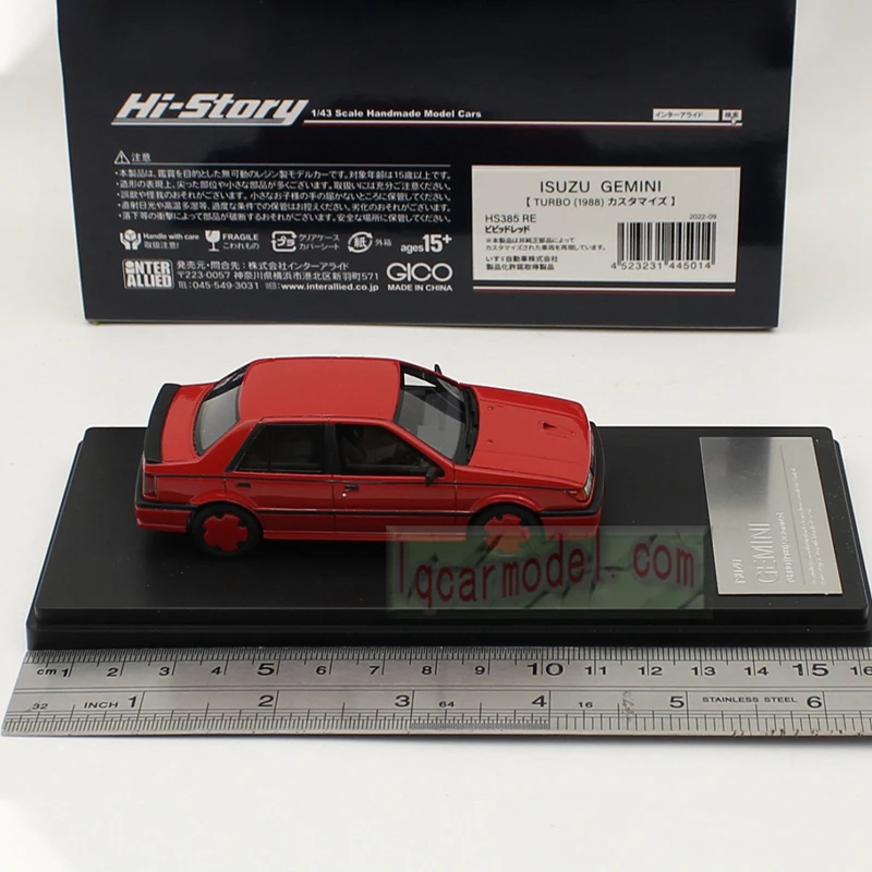الأصلي 1:43 مقياس GEMINI توربو 1988 محاكاة الراتنج نموذج سيارة عرض ثابت تحصيل لعبة هدية تذكارية الديكور