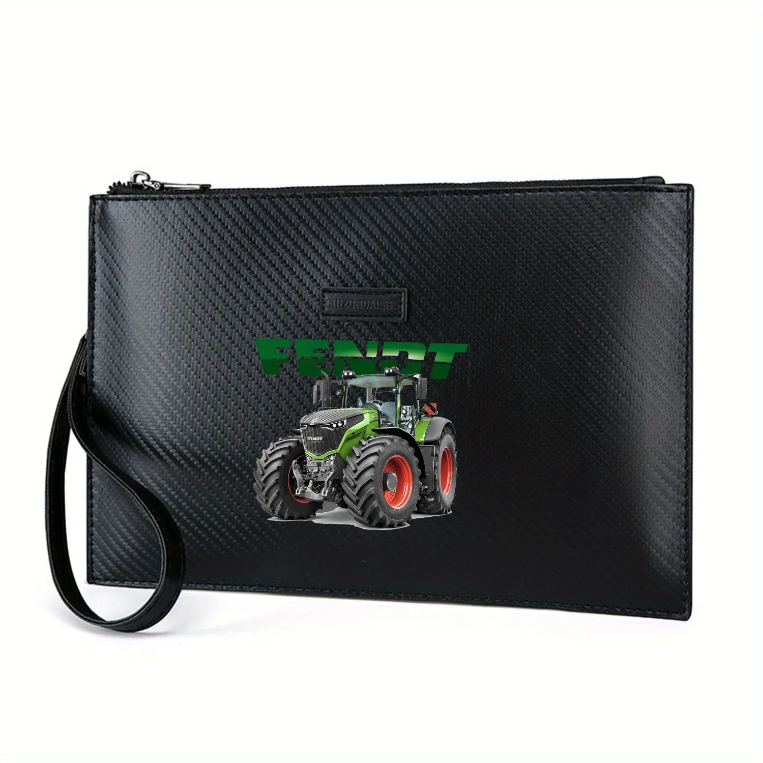 

Green Fendt tractor,logo,tires,details. Elegant Printed PU Men's Handbag Fashionable and Practical for Everyday Carry