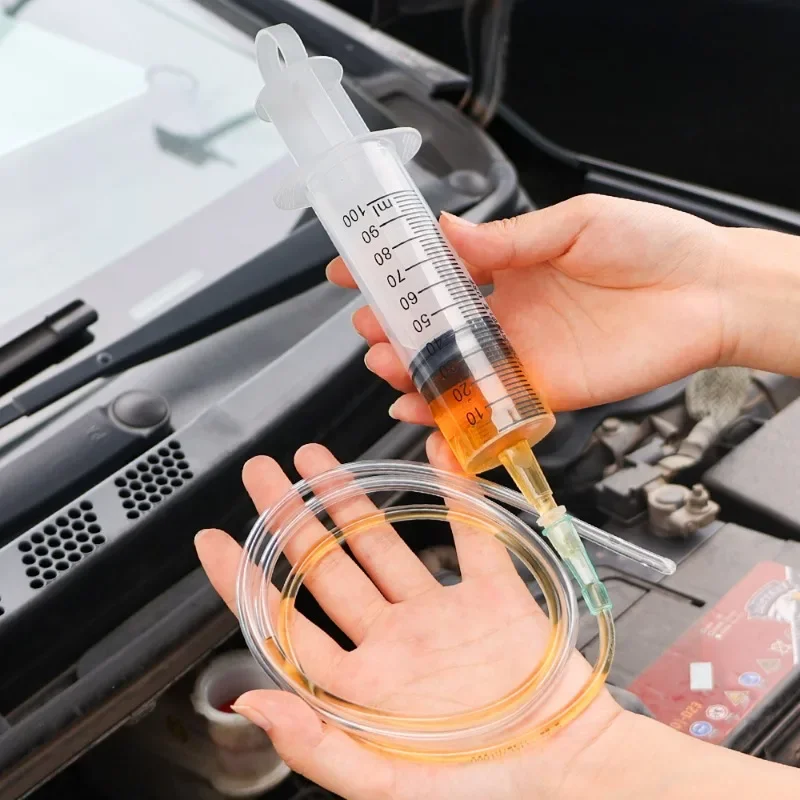 550/300/100ml Oil Pump Syringe Car Needle Barrel Oil Pump with 1m Hose Pet Feeding Measuring Pump Hydroponics Nutrient Syringe