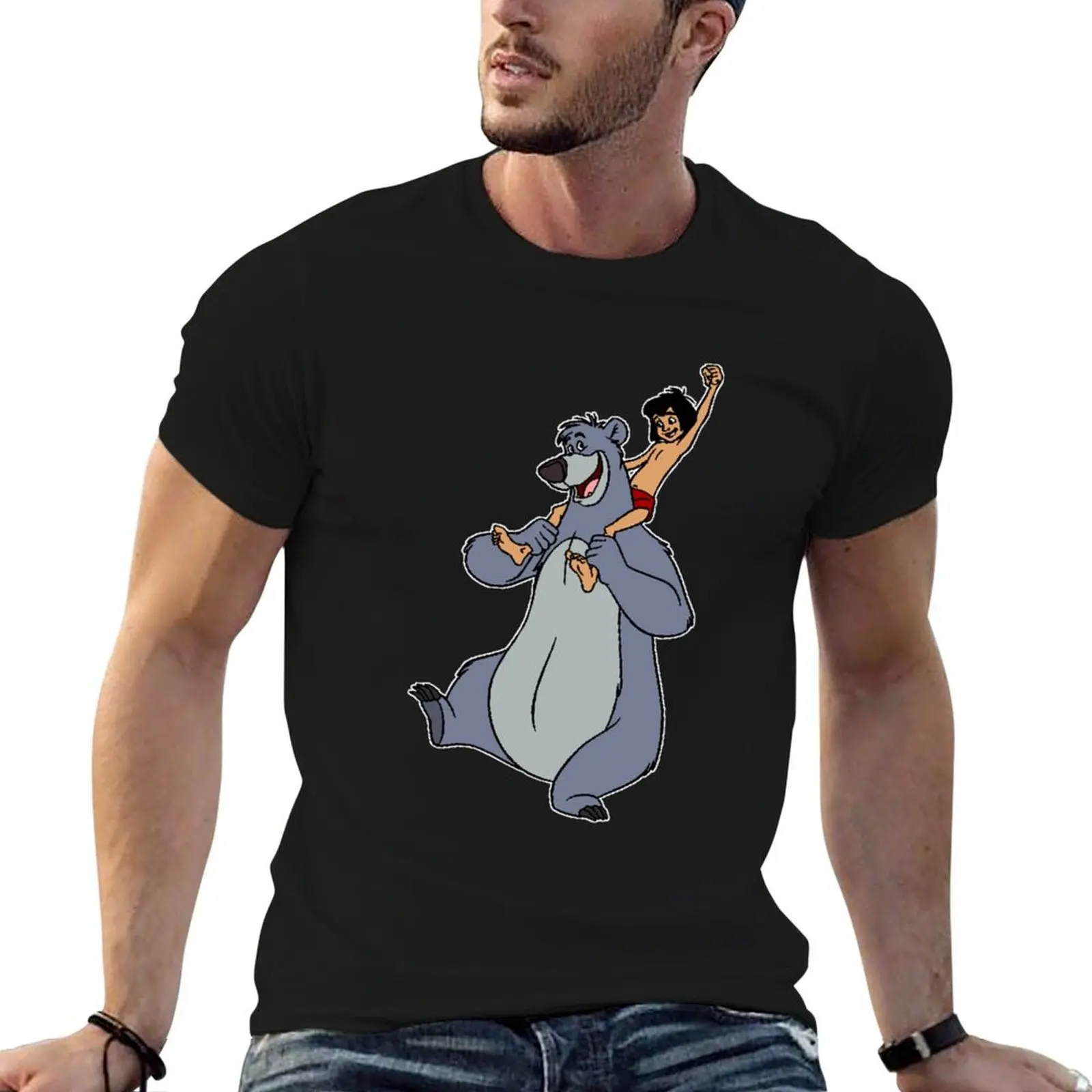 Camiseta Baloo & Mowgli con estampado gráfico y manga corta