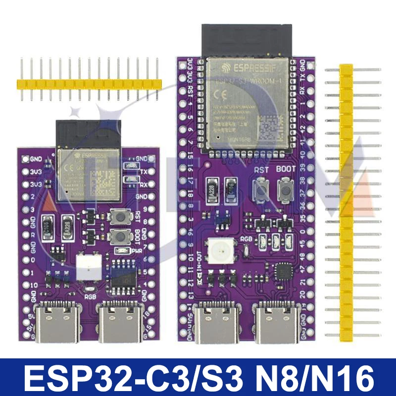 ESP32 / ESP32-C3 / ESP32-S3 Dual Type-C Development Board CORE Board ESP32-C3-DevKitM-1 ESP32-C3-MINI-1 ESP32-S3-DevKit C N16R8