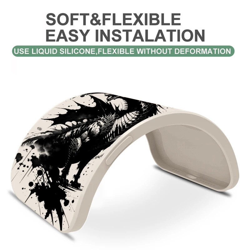 มังกรศักดิ์สิทธิ์จีนสําหรับiPhone 15 14 13 12 11 Pro Max 6 6S 7 8 Plus 13 12 Mini X XR XS Maxเคสโทรศัพท์ซิลิโคนเหลว