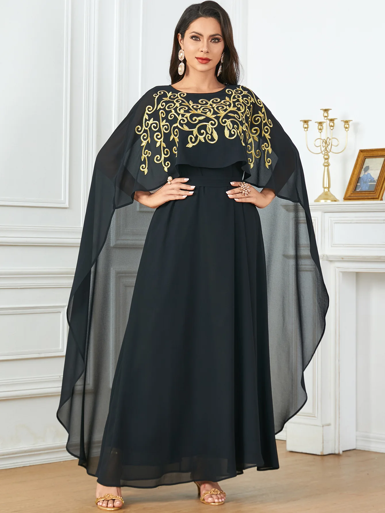 Abaya musulmana Eid para mujer, Vestidos de fiesta bordados, túnica larga islámica árabe, Jalabiya, Ramadán, Marruecos, Dubai, Abayas, caftán