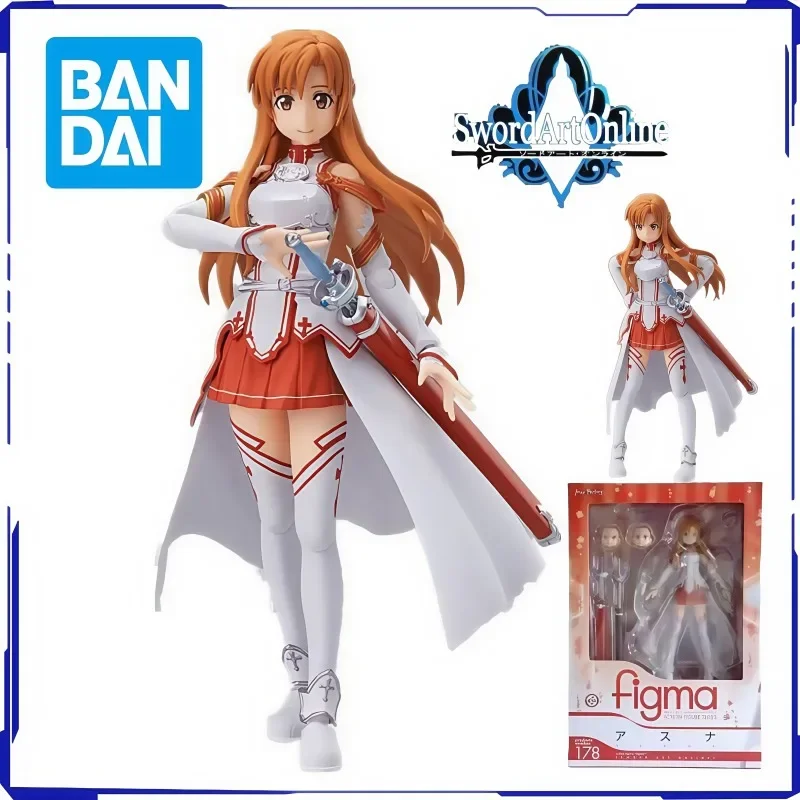 15CM Sword Art Online Asuna Boxed Ornament Yuuki Asuna Model Figma Serie Swappable Face Joints Are Mobile Statue Collection Gift