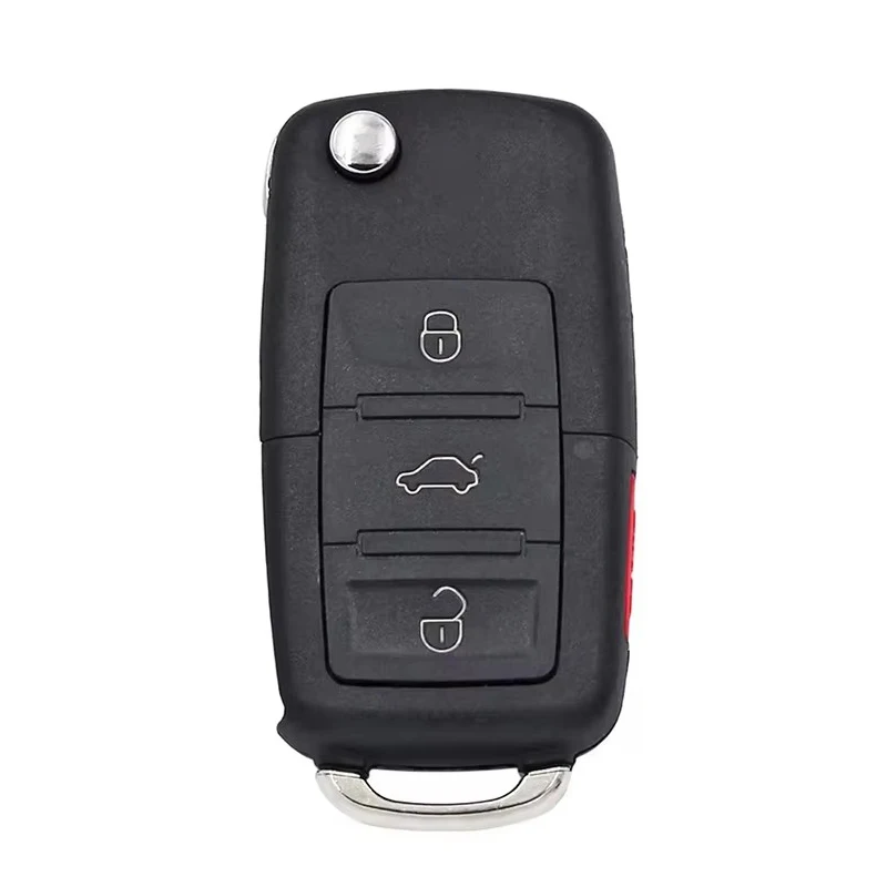 

KEYECU 4 кнопки, 433 МГц, чип 4D60 для Jaguar XK XKR X-Type S-Type, обновленный выкидной ключ-пульт, FCC ID NHVWB1U241 CWTWB1U243