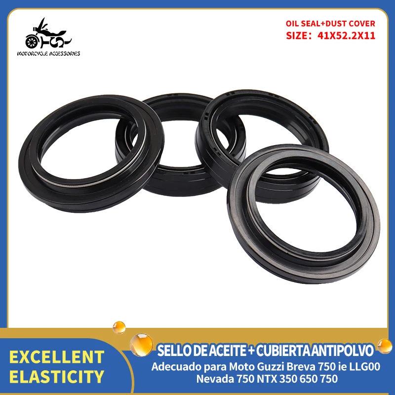 SJ 41x52,2x11 amortiguador de impacto frontal sello de aceite de polvo para Moto Guzzi Breva 750 Nevada 750 NTX350 NTX650 NTX750 accesorios de motocicleta