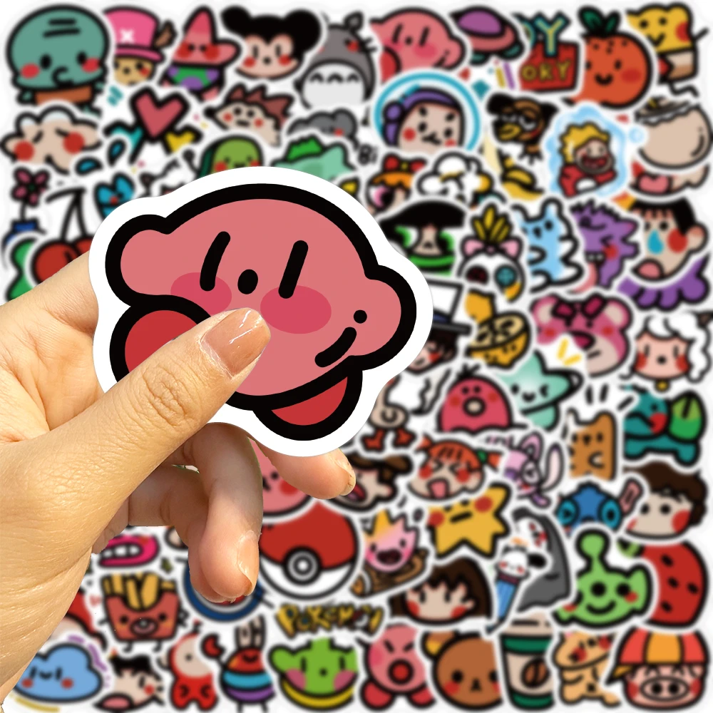 만화 올드스쿨 스티커 데칼, 카와이 그래피티, DIY 노트북 수하물 벽 장식, PVC 스티커, 90 개