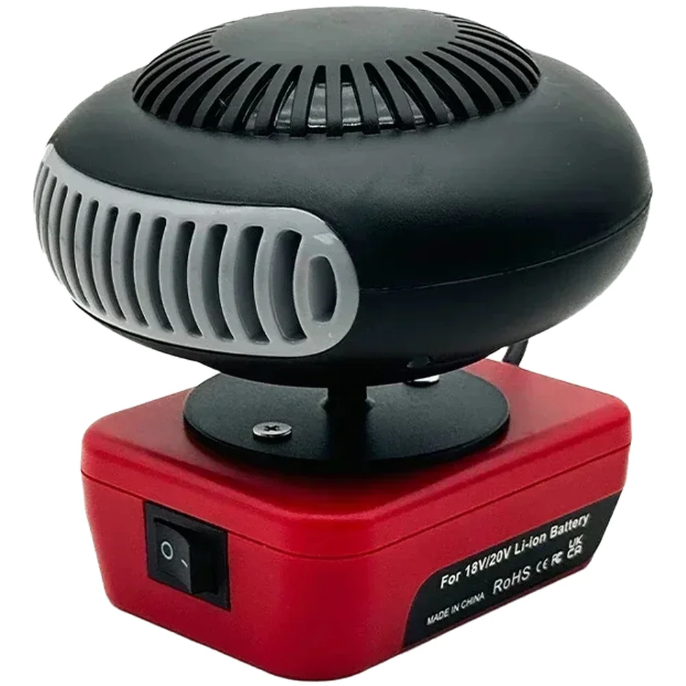 

1pc Portable Battery Heater Dual Mode Hot Cold Air Warm Natural Wind Space Heater 360° Rotation Low Noise For Power Tools 18V20V