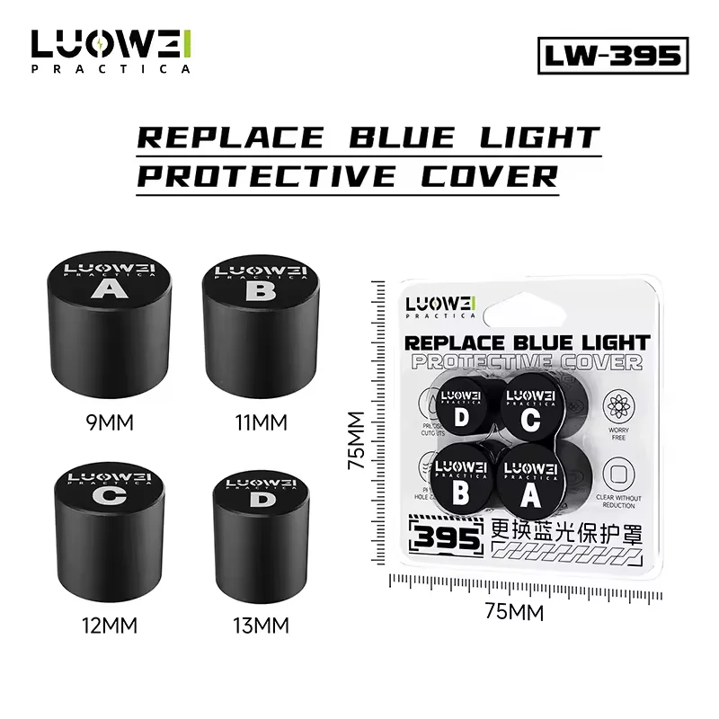 LUOWEI LW-395 4PCS/Set Blue Light Protective Cover Set Aluminum Alloy Strong Magnetic For X-17PM Lens Repair