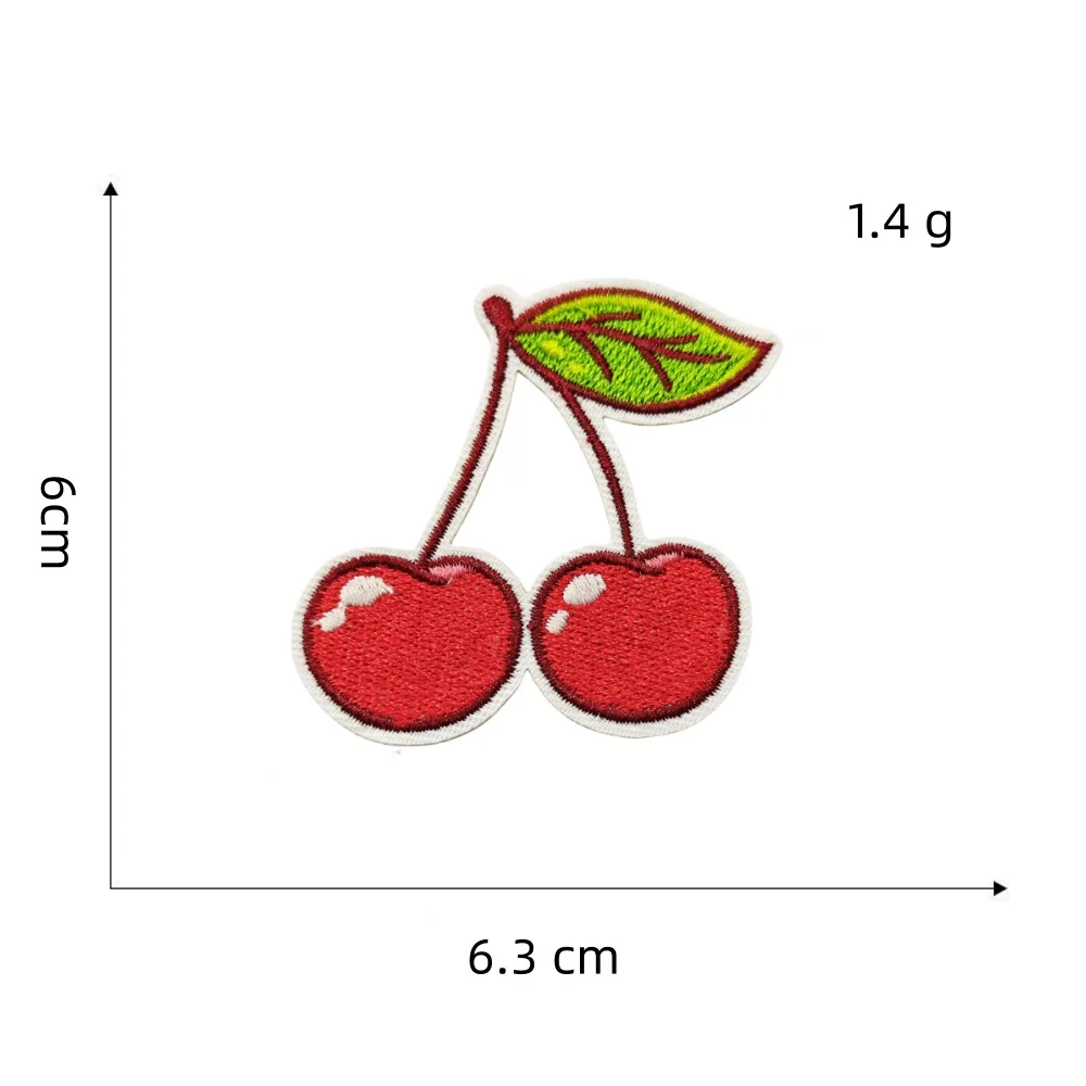 Cherry Heart Lips Car Embroidery Patch Cartoon Iron On Patches For Clothing Thermoadhesive Patches On Clothes Sticker Sewing DIY