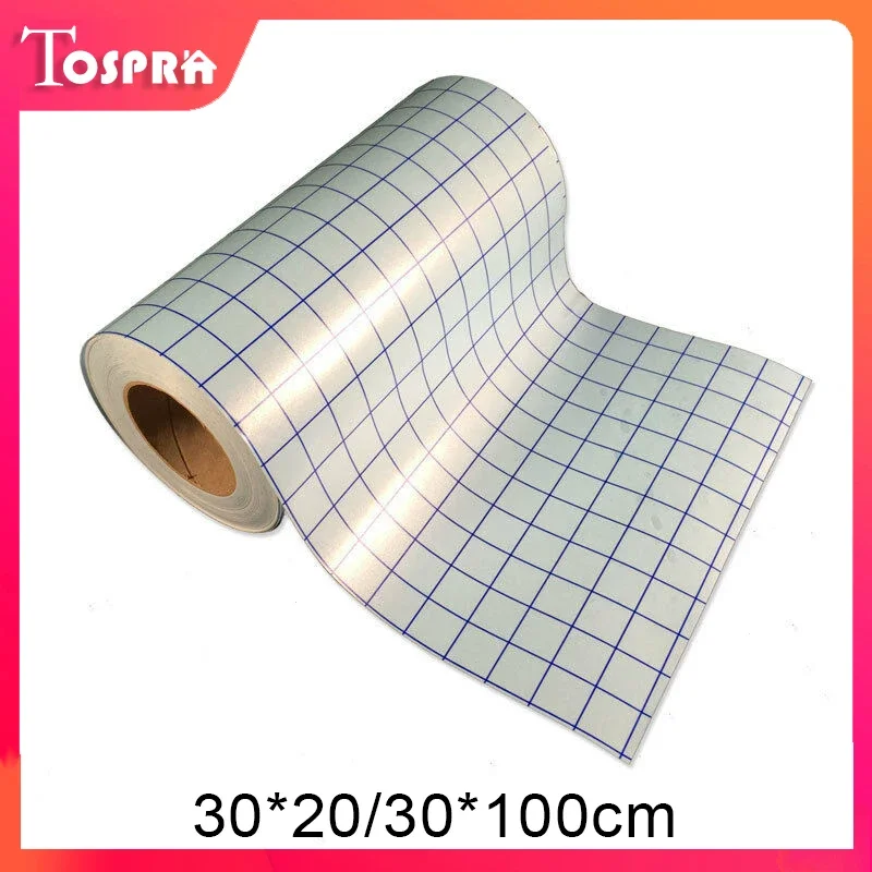 

Craft Clear Transfer Paper Tape Blue Alignment Grid for Car Wall Art Decal Self-adhesive DIY Decorate