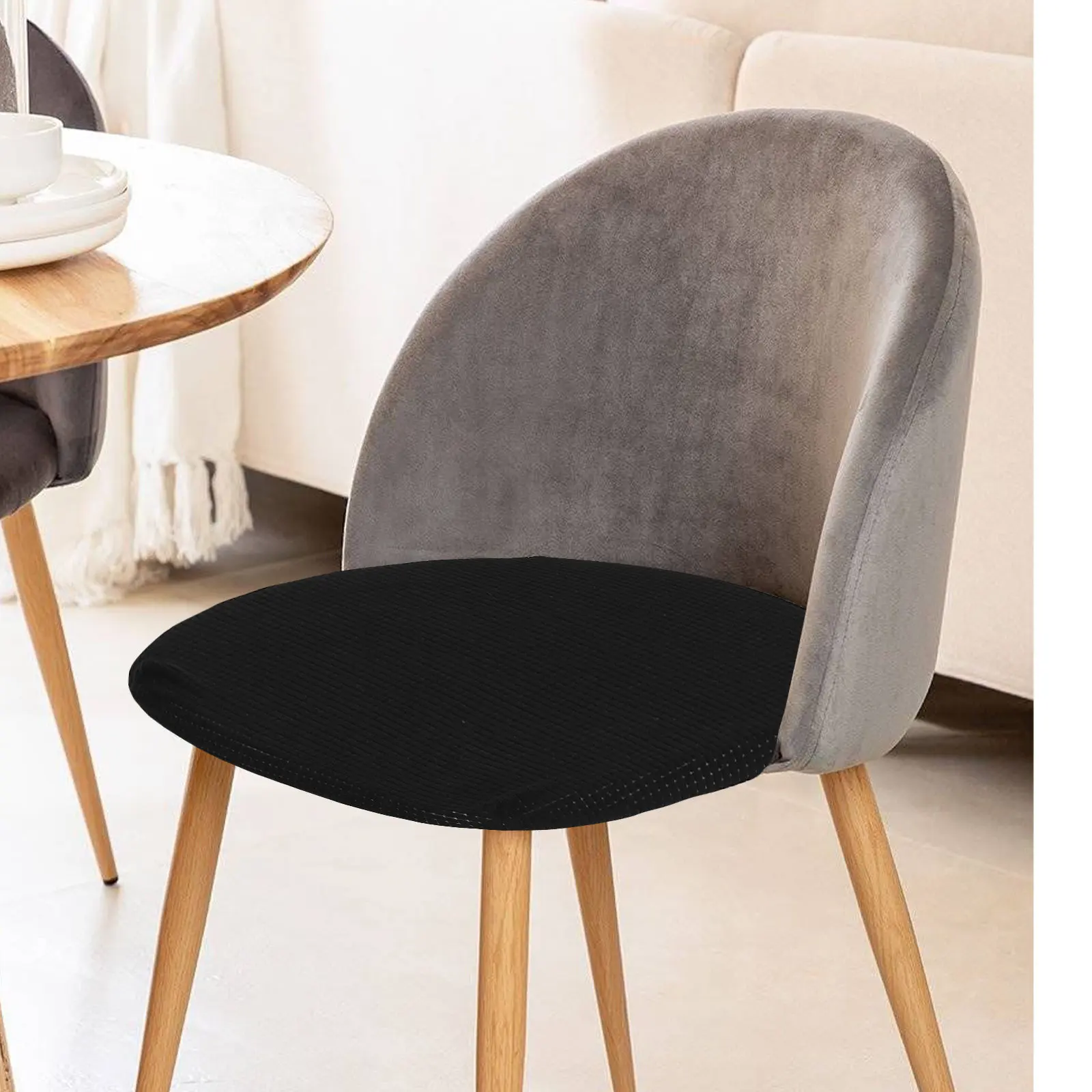 2Pcs Office Chair Seat Covers Stretchable Elastic Seat Cushion Slipcovers Removable Washable Protector for Computer Desk Gaming