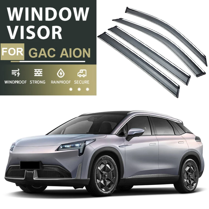 4pcs Car Window Visor For GAC AION LX Y V PLUS 2023 2024 2025 Waterproof Protect Sunny Rainy Shelter Auto External Accessory