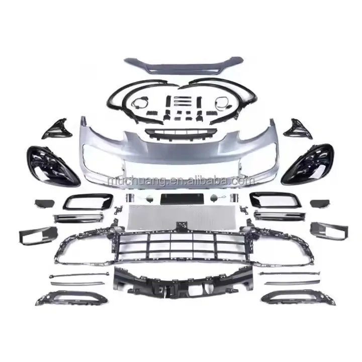 

2011-2014 for Pors-che Cayen-ne Accessories Front Bumper Body Kit Compatible with Tur-bo Grille Models 9Y0-958 958.1 958.2