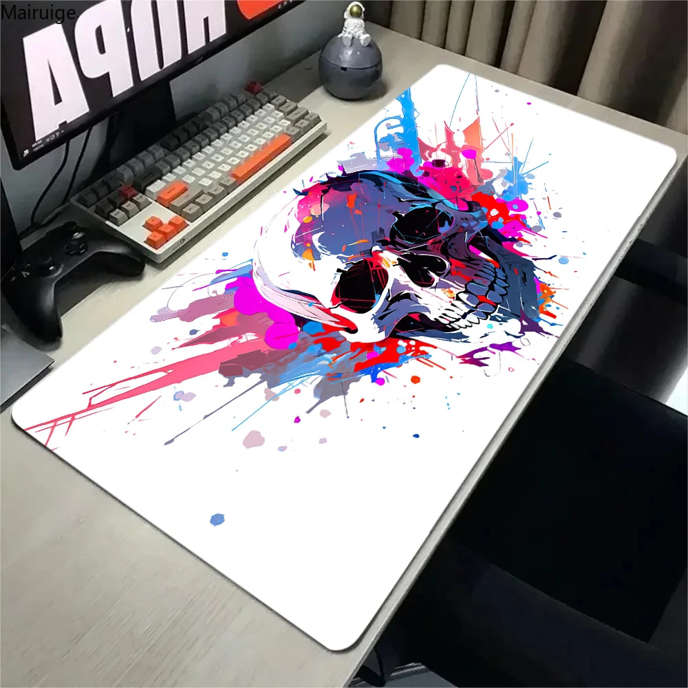 Cool Skull Head Game Mouse Pad Minimalism PC Gamer Desk Mats Laptop rubber Anti-wrinkle Non-slip Mausepad Carpet Keyboa XL XXL