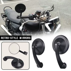 FOR Triumph Bonneville T120 T100 Trident660 Speedmaster Motorcycle Rearview Mirror Handlebar Mirror CNC Motorcycle Accessorie