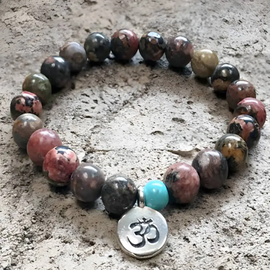 

Handmade natural stone bead bracelet,men's cuff button bracelet,Ramadan prayer bead,women's meditation,holiday gift,daily wear
