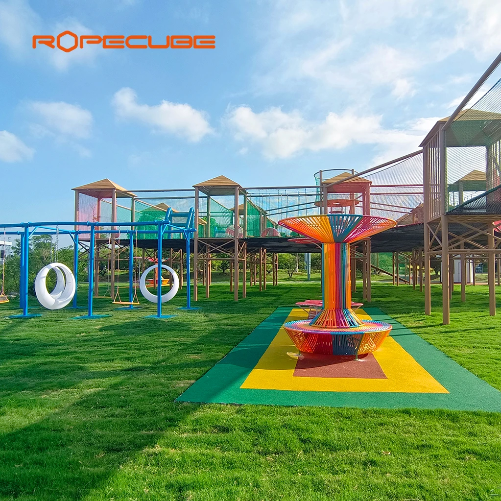 مصنع Ropecube تصميم مخصص للأطفال تسلق شبكات حبل معدات الملعب منتجات الملاهي للبيع #3