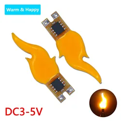 DC3-5V LED New Flash Candle Flame Light Warm White 2200K LED Art Design Light Birthday Camping Decoration Light Bulb Accessories