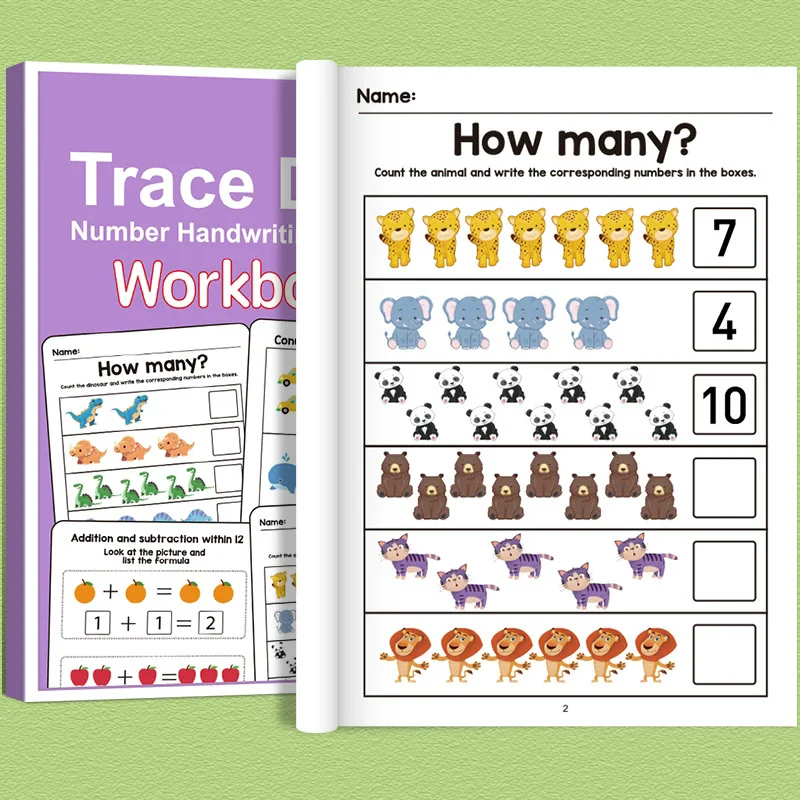

Number Fill-In Workbook For Toddlers - Preschool Logical Thinking Training Workbook Early Education Math Practice Book