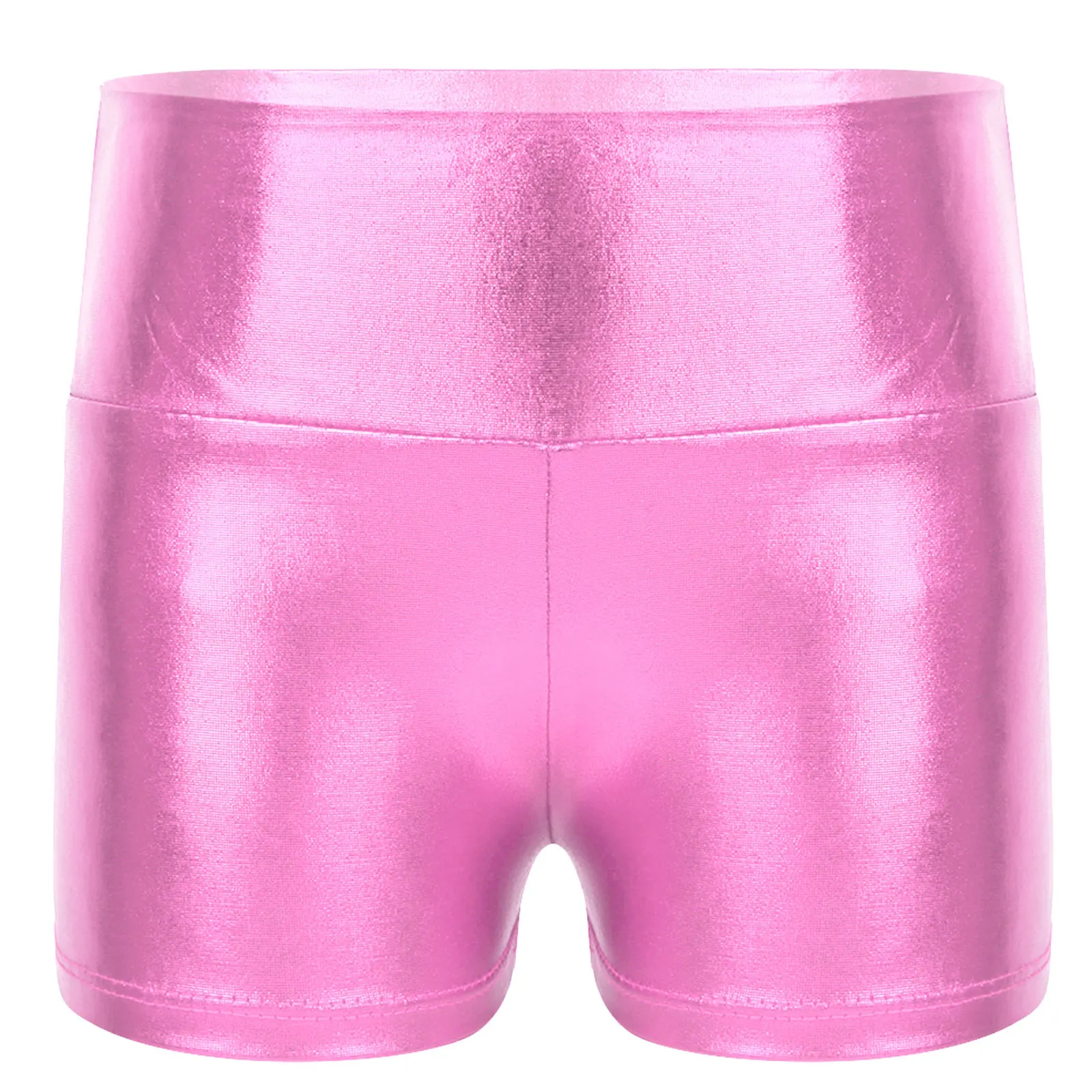 Kinder Mädchen Metallic Shiny Ballett Tanz Gymnastik Shorts Hosen Hohe Taille Fitness Workout Yoga Cheer Dancewear Activewear – Detail 10