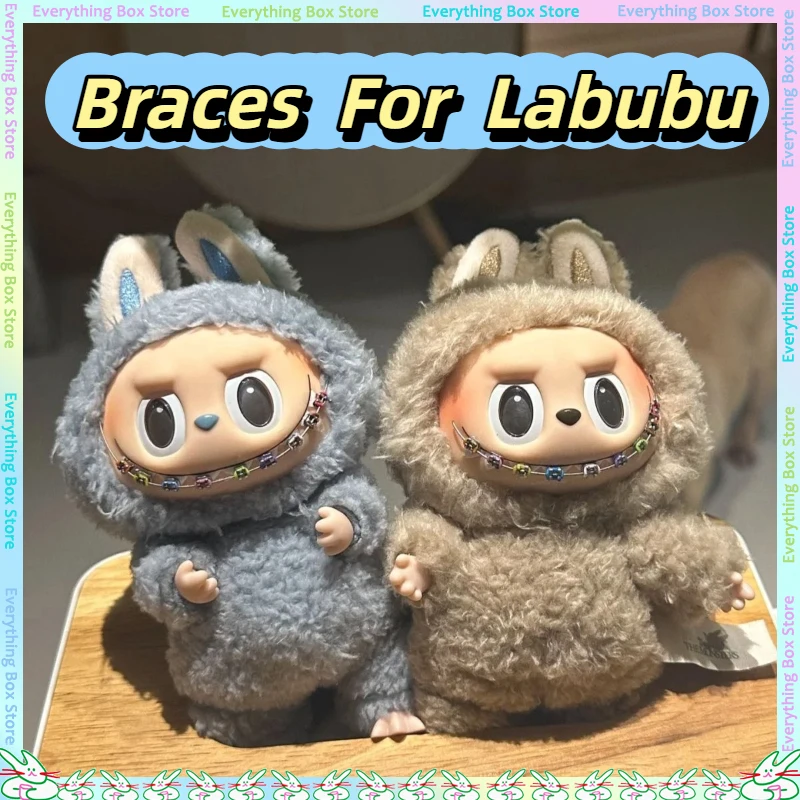 

DIY Colored Braces Decoration With Canvas Dolls Fashionable Colored Braces For 17cm Labubu Plush Toy Decoration Braces