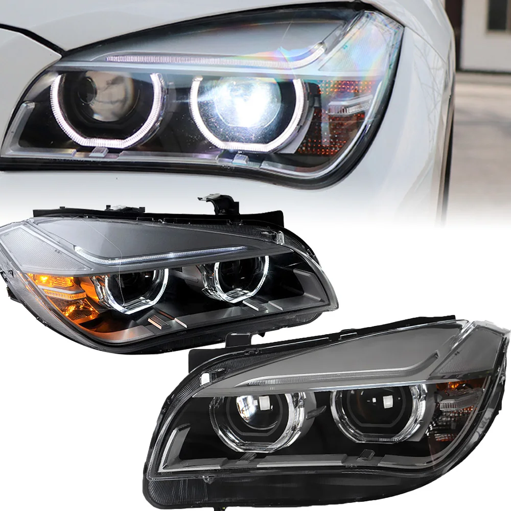 Headlights For X1 2011-2015 DRL Daytime Running Lights Head Lamp LED Bi Xenon Bulb Fog Lights Tuning E84 Car Accessories