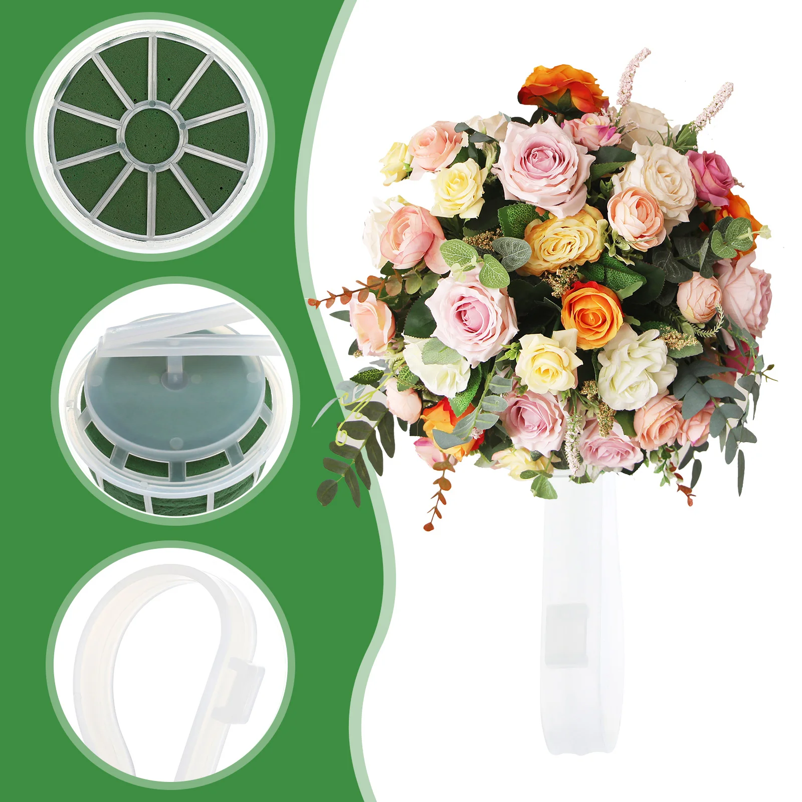 

2pcs Bridal Bouquet Handle Flower Arrangement Holder Bouquet Support Wedding Bridal Handle Wedding Supplies Floral Holder Garden