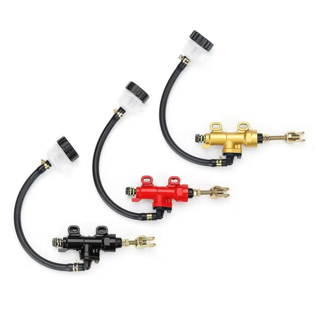 

Universal Motorcycle Rear Brake Master Cylinder Hydraulic Foot Pump Refit Compatible with Honda Yamaha Suzuki ATV 50-250CC