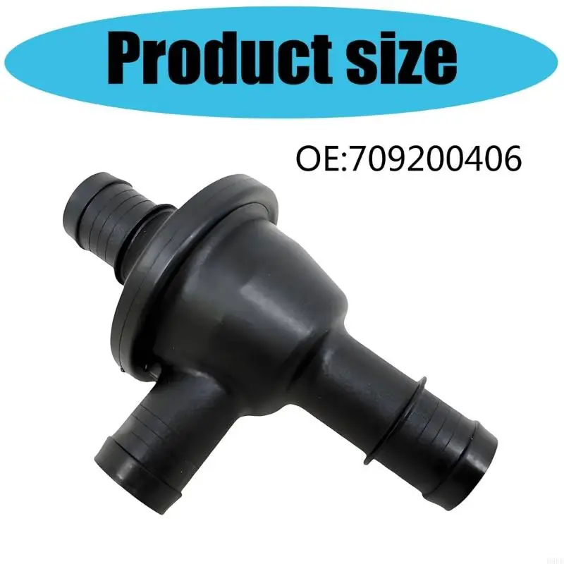 709200406 Engine Coolant Thermostat with Black Plastic Housing and Three Ribbed for Circulation System Repair H9EE