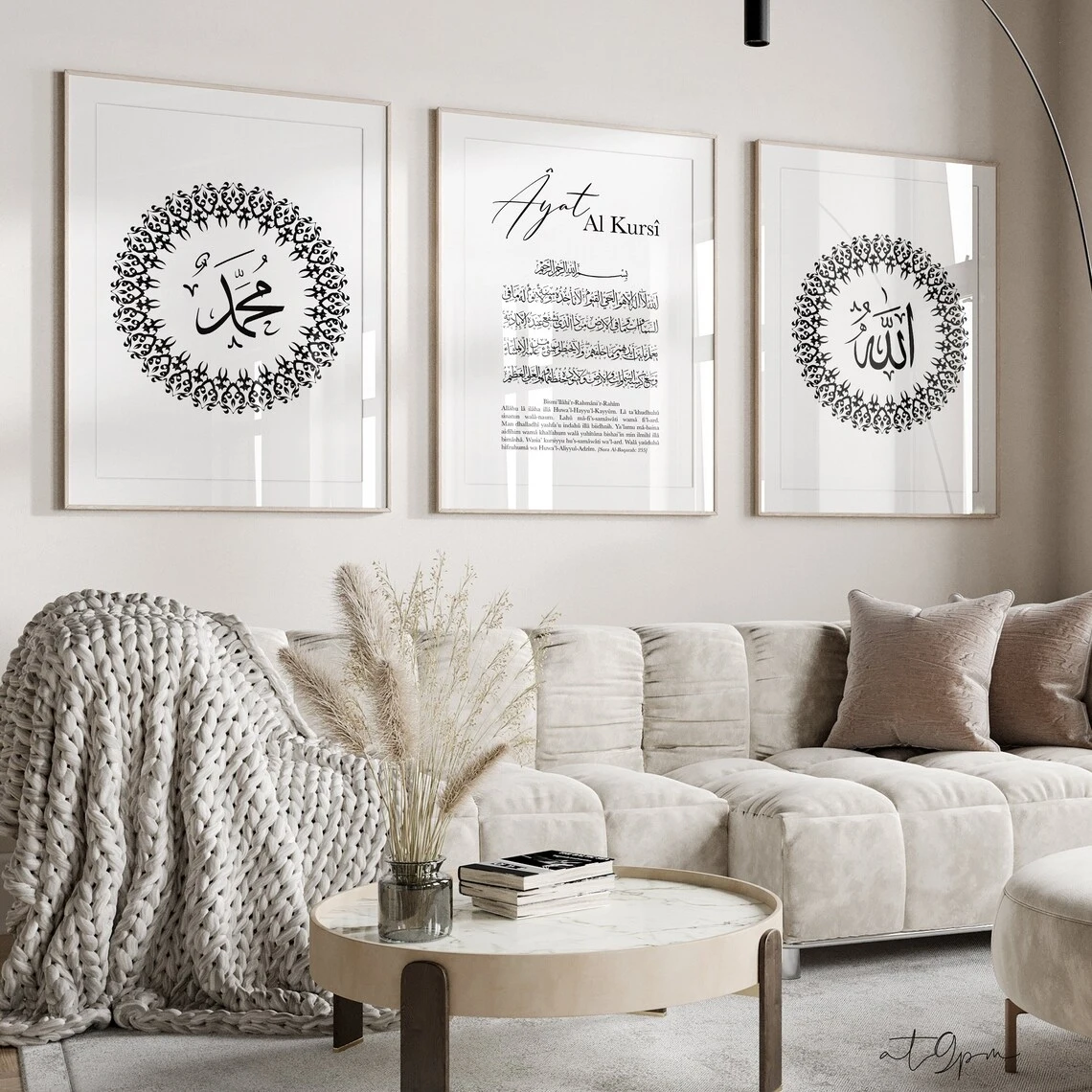 3pcs frameless Canvas Painting 3pcs Minimalist Islam Allah Muhammad Calligraphy Wall Art Print Canvas Painting Poster Picture Fo
