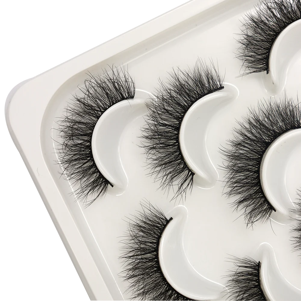 5/10 pairs of lotus 3D silk protein imitation mink hair false eyelashes chemical fiber explosion fried hair fluffy eyelashes