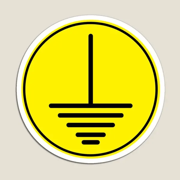 Magnete di avvertimento di sicurezza per messa a terra elettrica Decorazione per bambini per organizzatore di frigorifero Adesivi divertenti Supporto carino per bambini Casa per bambini