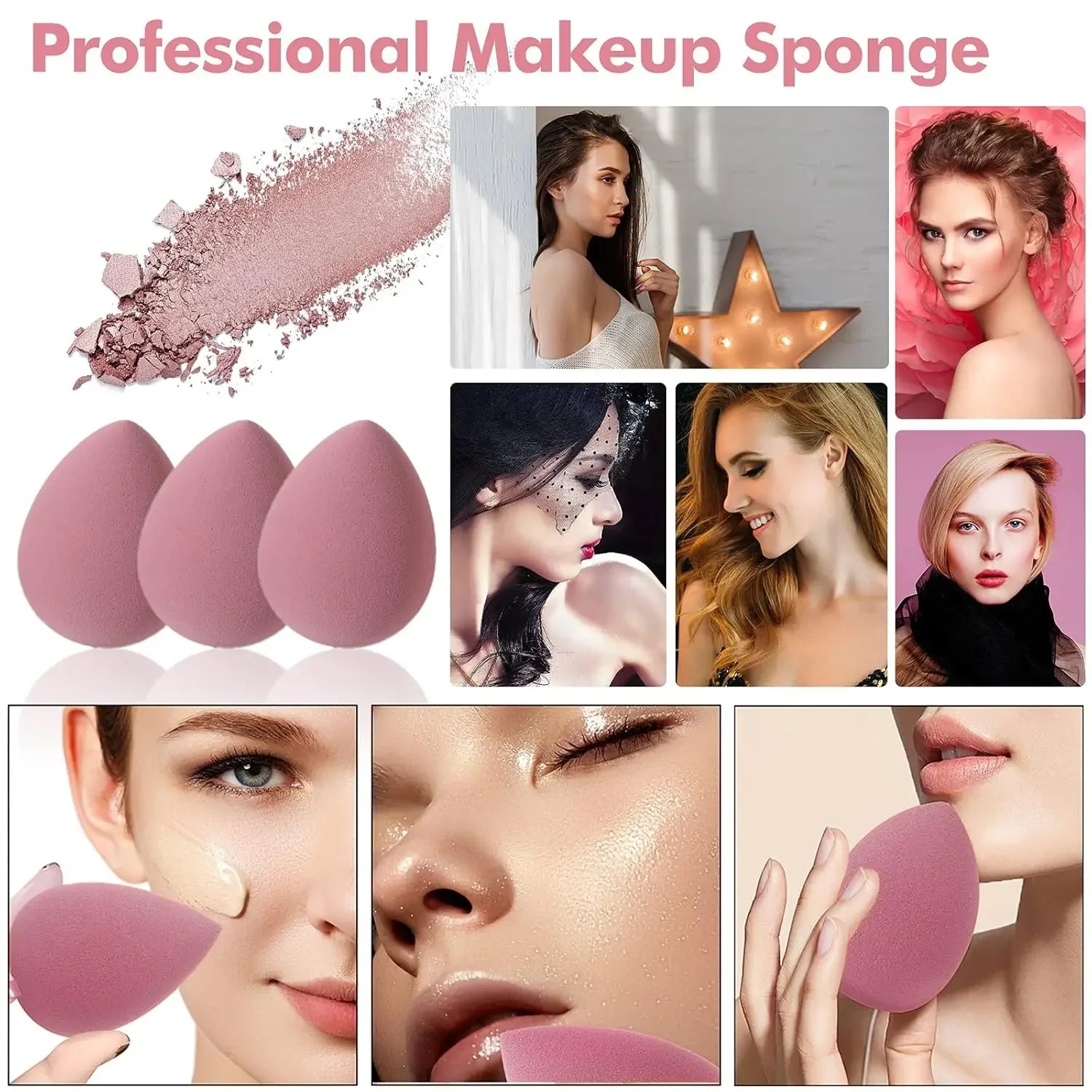 8 pezzi spugna per trucco frullatore bellezza uovo soffio cosmetico fondotinta morbido spugne soffio per cipria donne trucco accessori strumenti di bellezza