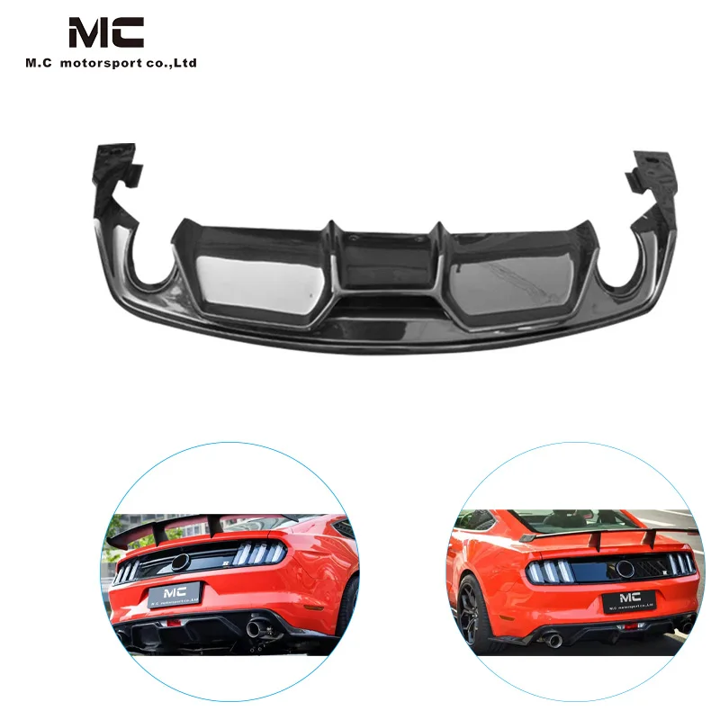 Carbon Fiber Rear diffuser For Ford Mustang 2015-2017 carbon fiber rear spoiler bumper