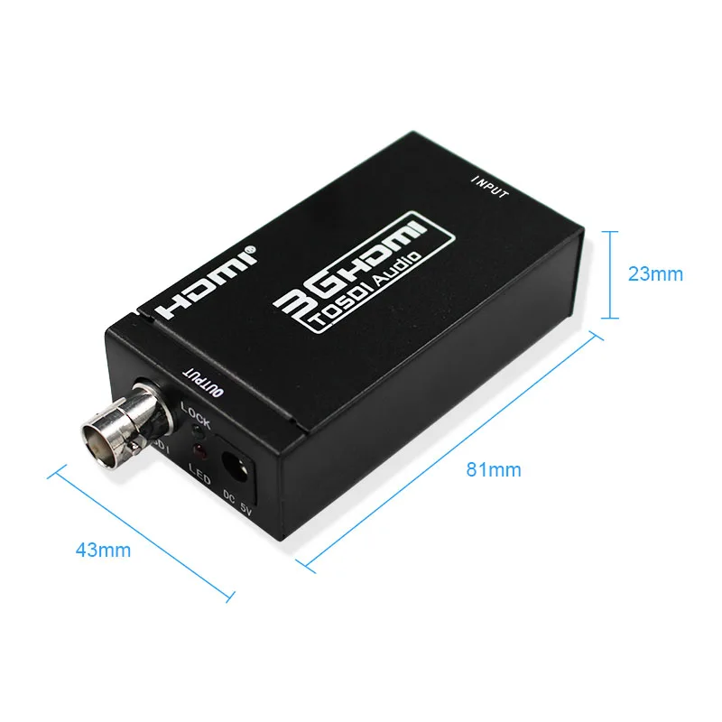 3G HDMI to SDI Converter / SDI to HDMI Adapter Audio HD-SDI/3G-SDI Adapter BNC 1080P DAC Converter for Monitor HDTV