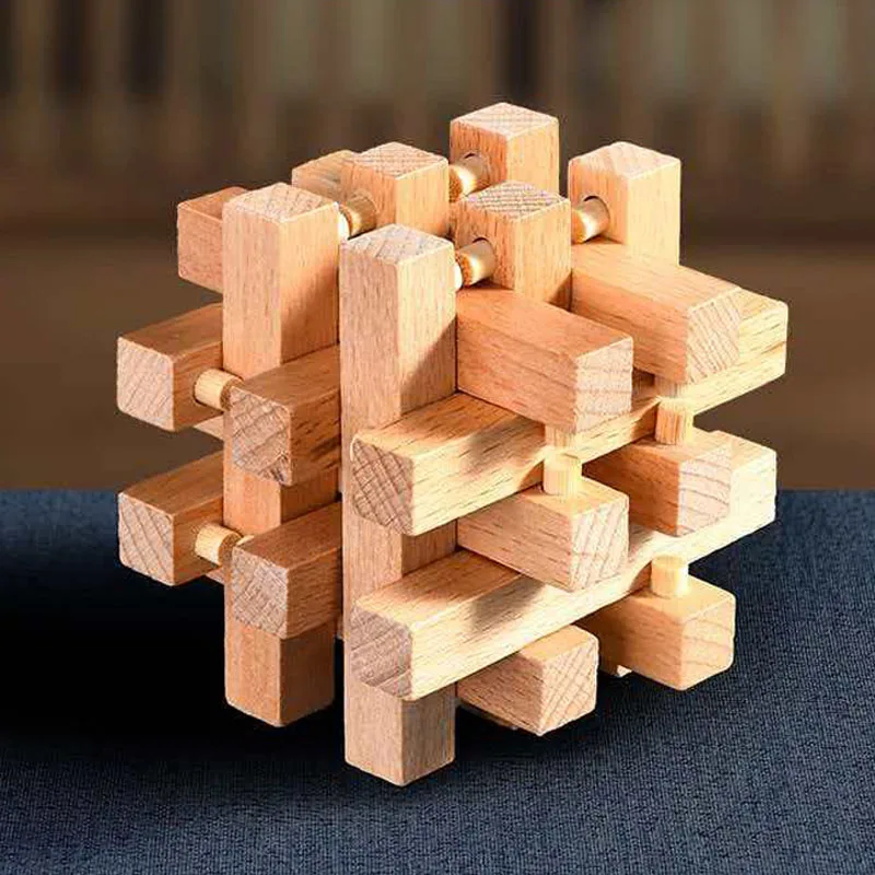 Luban Lock Eighteen LuoHan Wooden IQ Puzzle Brain Fitness Games Teaser Puzzles for Adults Kids Mind Challenge Educational Toys - view 3