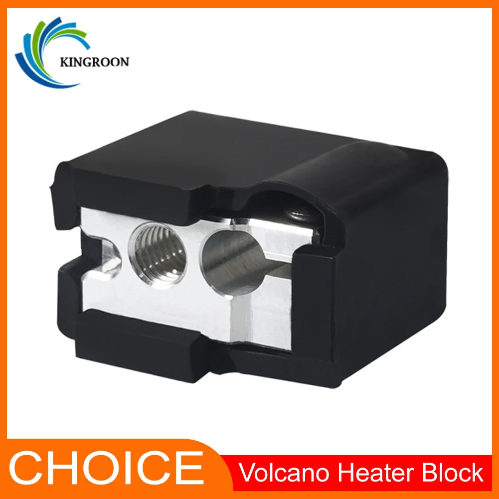 

KINGROON PT100 Volcano Heater Block for 3D Printers, High Temp Resistant & High Pressure, Compatible with E3D & Volcano