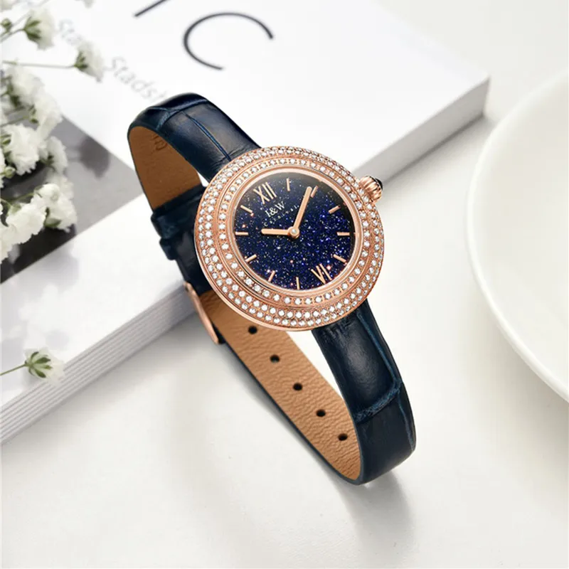 CARNIVAL Brand Fashion Quartz Wristwatches Ladies Luxury Rose Gold Leather Casual Girls Watch Waterproof for Women Reloj Mujer