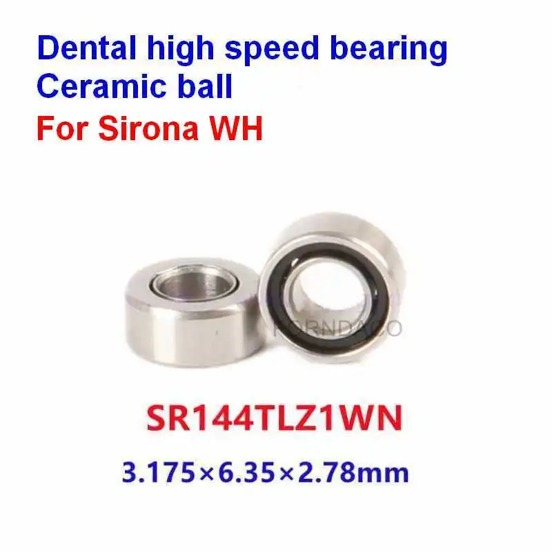 Dental High Speed Bearings SR144TLZ1WN For Sirona WH 3.175x6.35x2.78mm Integral Shield Turbine Cartridge Rotor Ceramic Ball