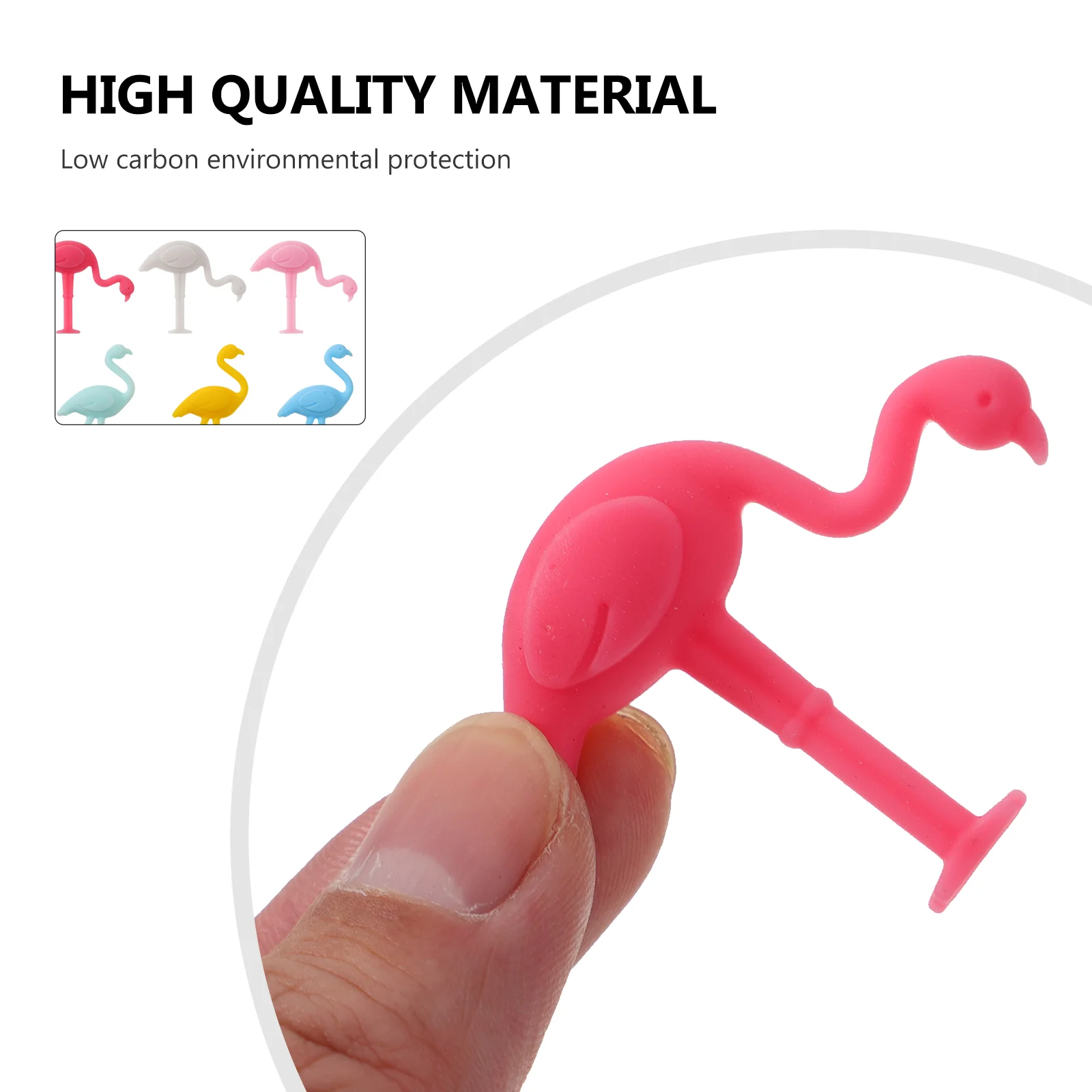 Glass Marker Flamingo Glasses Hawaiian Charms Tags for Party Drink Cup Markers Silicone