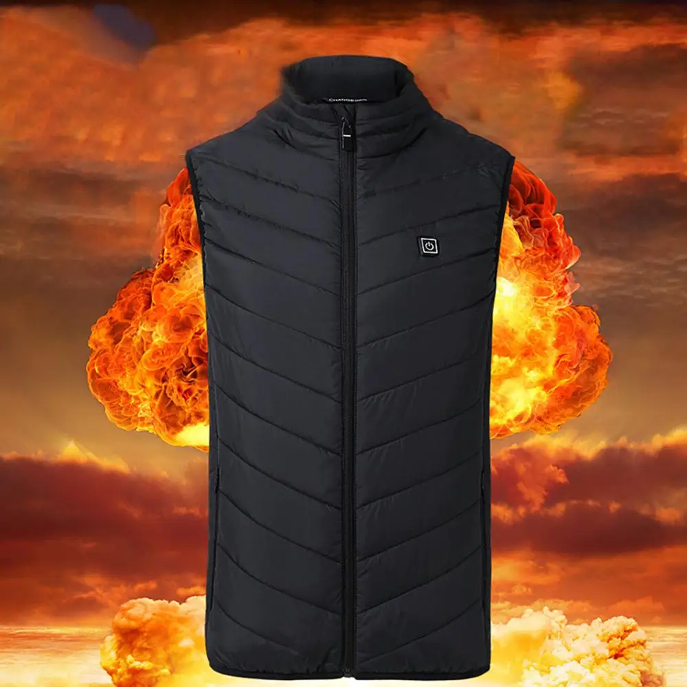 Thermal Winter Men USB Safe Constant Temperature Vest Waistcoat Outdoor Infrared Heating Vest Carbon Fiber Waistcoat