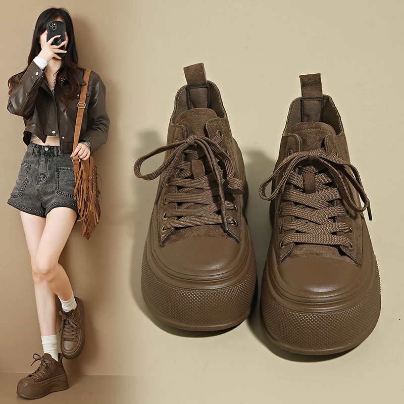 

Женская повседневная обувь на толстой подошве, универсальная модная уличная модная спортивная обувь на мягкой подошве, осень 2023 г.