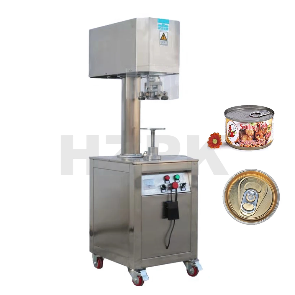 PET Tea Cans Jar Sealing Machine Semi Automatic Tin Aluminum