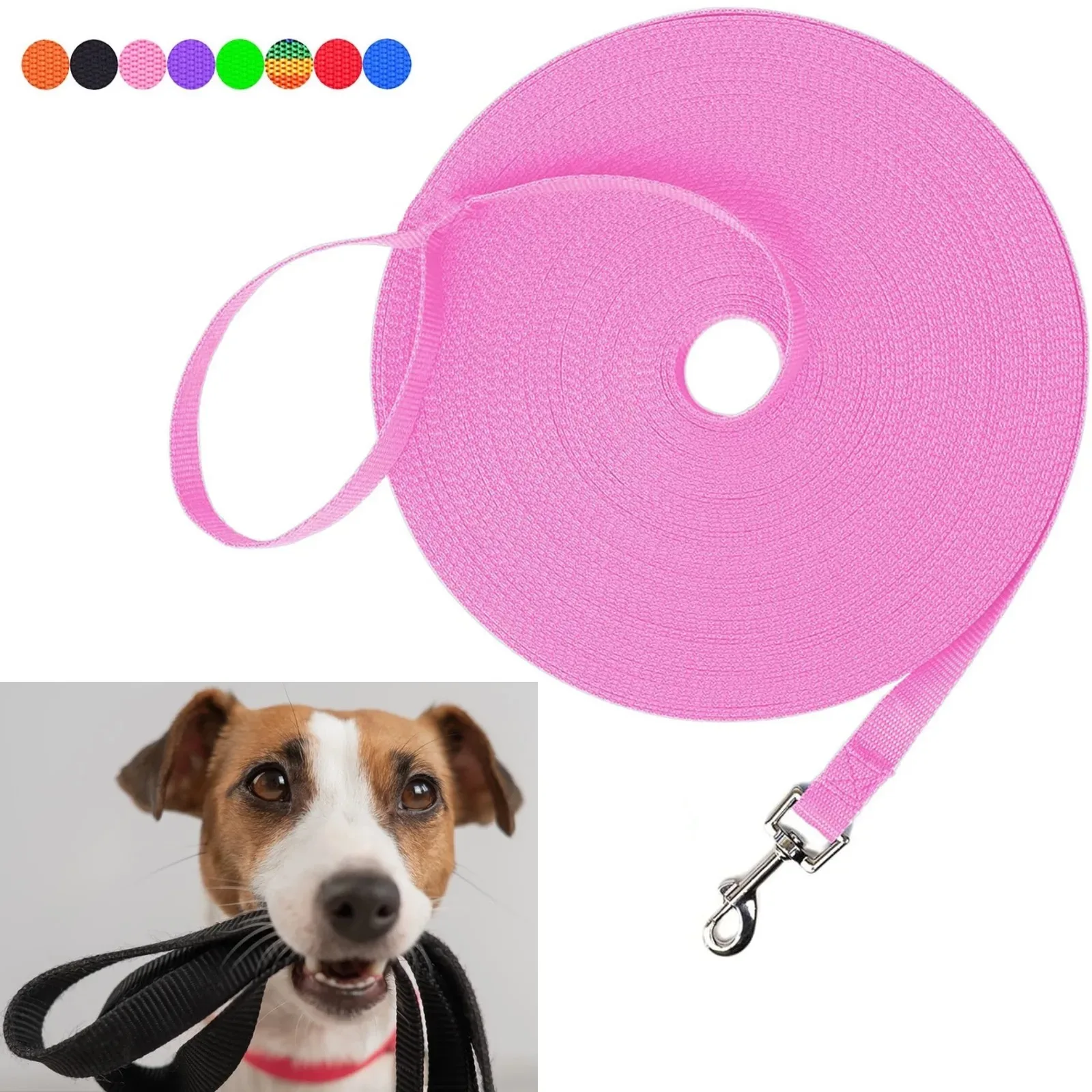 Long Strong Nylon Dog Leash 3M/8M/15M/20M/30M/50M for Big Dogs Outdoor Walking Puppy Lead Rope Convenient Training